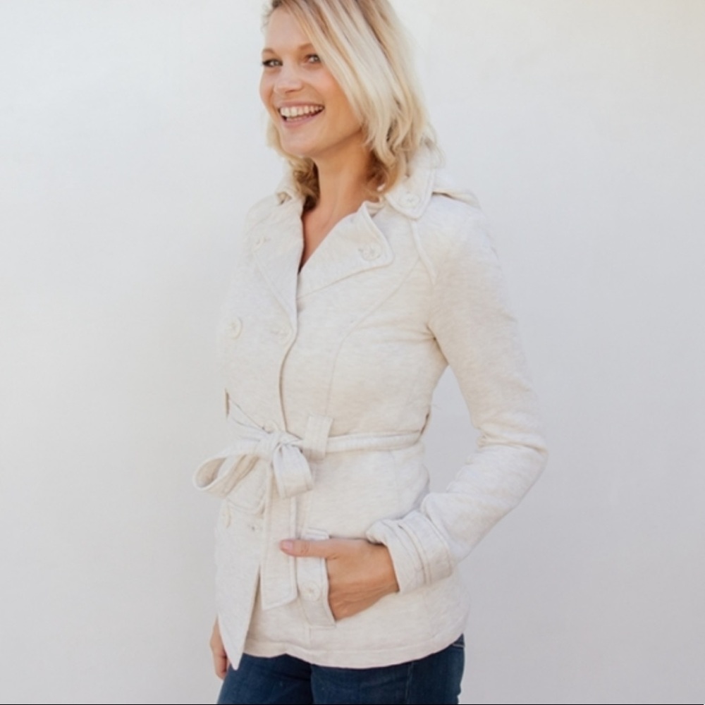 NWT Lined fleece pea coat